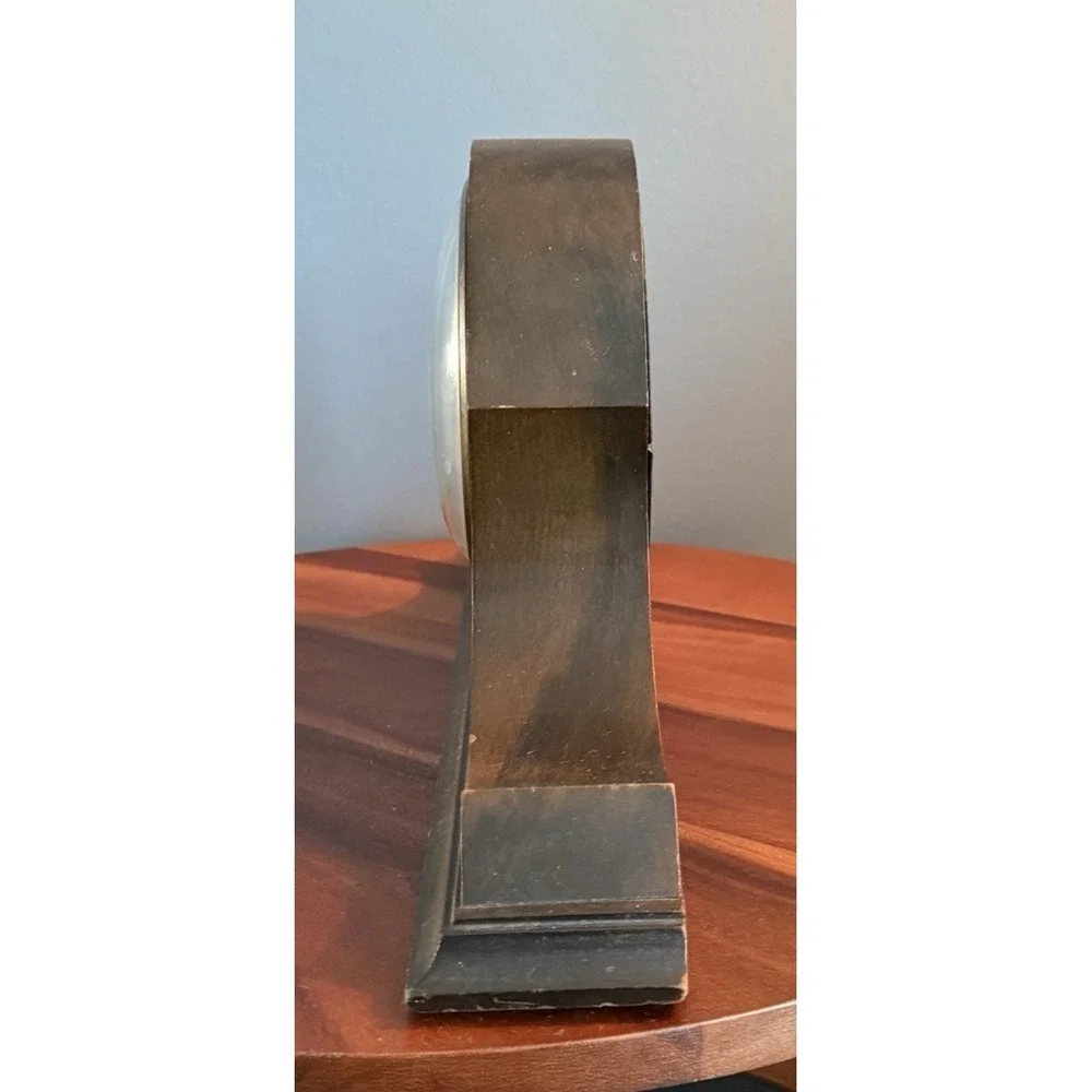 Gilbert Tambour Wooden Mantel Clock Vintage Wind‎ Up Working but Needs Service